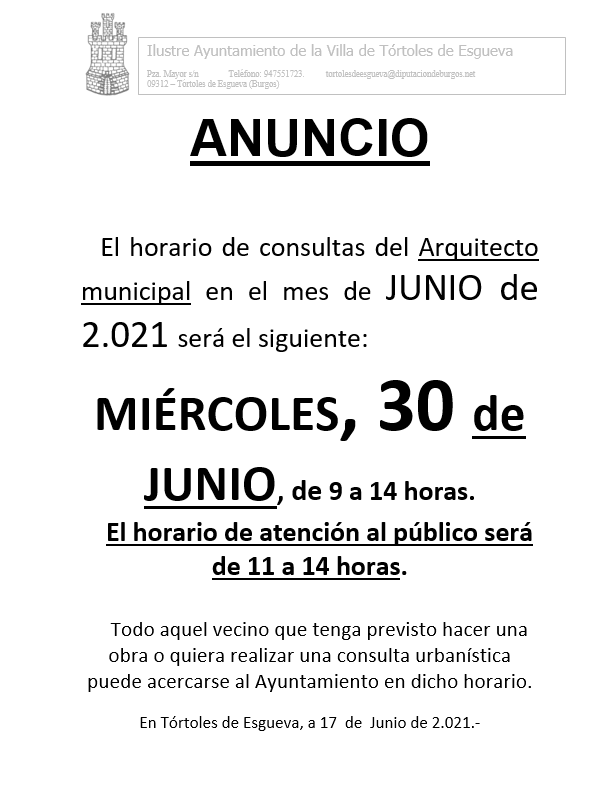 VISITA DEL ARQUITECTO MUNICIPAL 30 DE JUNIO 